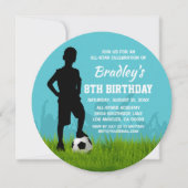 サッカーの誕生日パーティー | All-Starsサッカー 招待状 (正面)