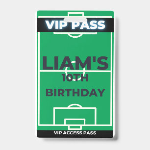 サッカーの誕生日パーティー VIP パス バッジ