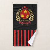 サッカーの誕生日プレゼント バスタオルセット (ハンドタオル)