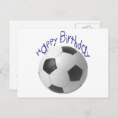 サッカーの誕生日プレゼント ポストカード (正面/裏面)