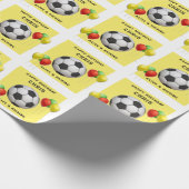 サッカーの誕生日プレゼント ラッピングペーパー (角)