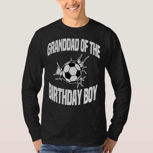 サッカーの誕生日ボーイチームの祖父 Tシャツ (正面)