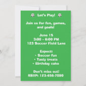 サッカーの誕生日招待状 - 少年フットボール 招待状 (裏面)