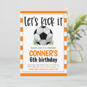 サッカーの誕生日招待状 招待状 (スタンド正面)