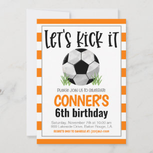 サッカーの誕生日招待状 招待状