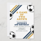 サッカーの誕生日招待状 招待状 (正面)