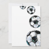 サッカーの誕生日招待状 招待状 (裏面)
