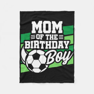 サッカーの誕生日 - お誕生日おめでとう ママ - 少年サッカーの誕生日 フリースブランケット