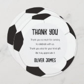 サッカーの誕生日 サンキューカード (正面/裏面)