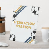 サッカーの誕生日　水分補給ステーション　ドリンクサイン 台座サイン (インサイチュ)
