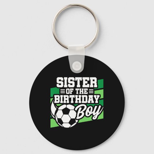 サッカーの誕生日 - 誕生日おめでとう妹 - 男子サッカー好き キーホルダー (正面)