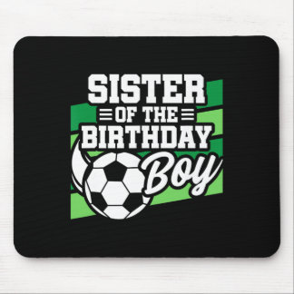 サッカーの誕生日 - 誕生日おめでとう妹 - 男子サッカー好き マウスパッド