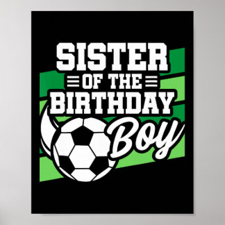 サッカーの誕生日 - 誕生日おめでとう妹 - 男子サッカー バイ ポスター