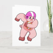 サッカーの豚スポーツ カード (裏面)