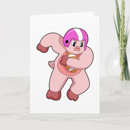 サッカーの豚スポーツ カード (正面)