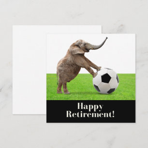サッカーの象との幸せな退職 カード