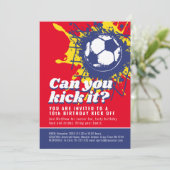 サッカーの赤い誕生日パーティーをキックできるか 招待状 (スタンド正面)
