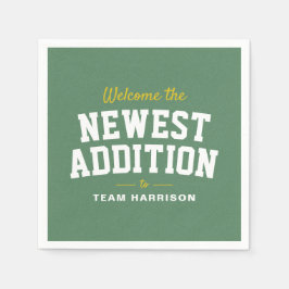 サッカーの赤ちゃんシャワーかわいいパーソナライズされたテールゲート スタンダードカクテルナプキン