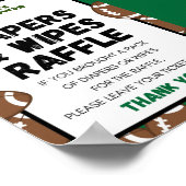 サッカーの赤ちゃんシャワーのサイン ポスター (角)