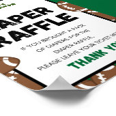 サッカーの赤ちゃんシャワーのサイン ポスター (角)