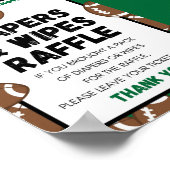 サッカーの赤ちゃんシャワーのサイン ポスター (角)