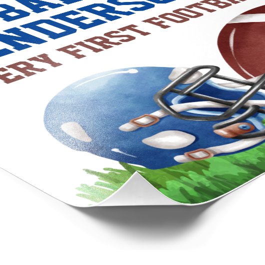 サッカーの赤ちゃんシャワーをサインして下さい フォトプリント            (角)