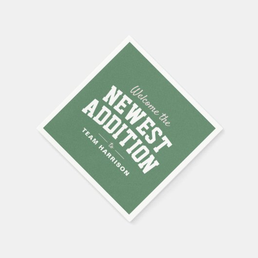 サッカーの赤ちゃんシャワーピンクのテールゲートパーソナライズされた スタンダードカクテルナプキン (角)