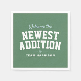 サッカーの赤ちゃんシャワーブルーテールゲートパーソナライズされた スタンダードカクテルナプキン