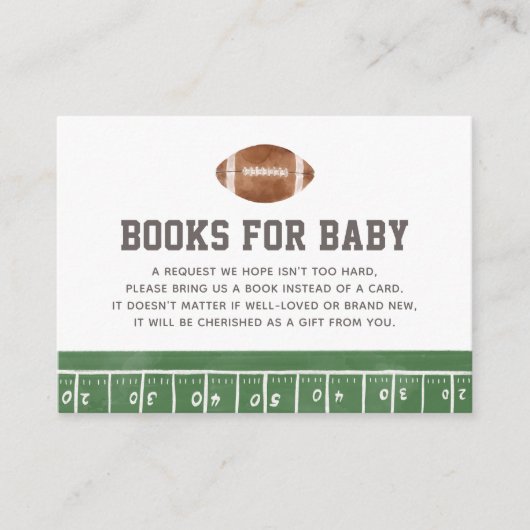 サッカーの赤ちゃんシャワーベビー エンクロージャーカード (正面)