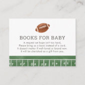 サッカーの赤ちゃんシャワーベビー エンクロージャーカード (正面)