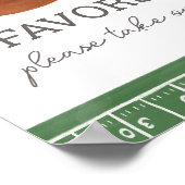 サッカーの赤ちゃんシャワー好意サイン ポスター (角)