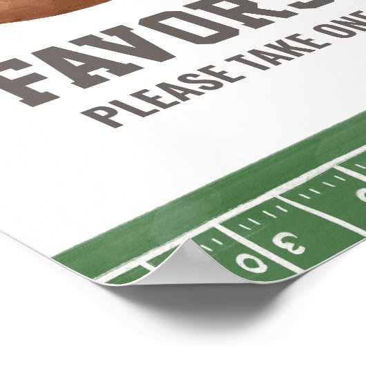 サッカーの赤ちゃんシャワー好意サイン ポスター (角)