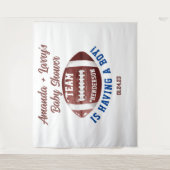 サッカーの赤ちゃんシャワー背景 タペストリー (正面)