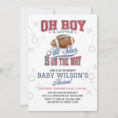 サッカーの赤ちゃんシャワー、赤ちゃんシャワー招待状、 招待状 (正面)