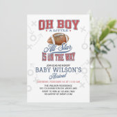 サッカーの赤ちゃんシャワー、赤ちゃんシャワー招待状、 招待状 (スタンド正面)