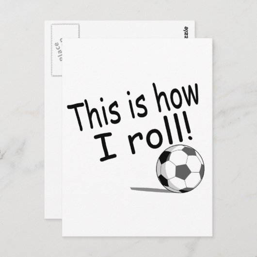 サッカーの転がこと ポストカード (正面/裏面)