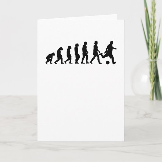 サッカーの進化ギフトのプレゼントアイディア カード (正面)