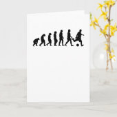 サッカーの進化ギフトのプレゼントアイディア カード (黄色い花)