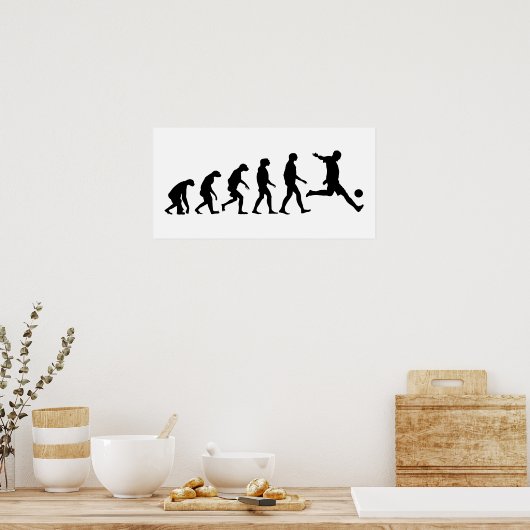 サッカーの進化 ポスター (キッチン)