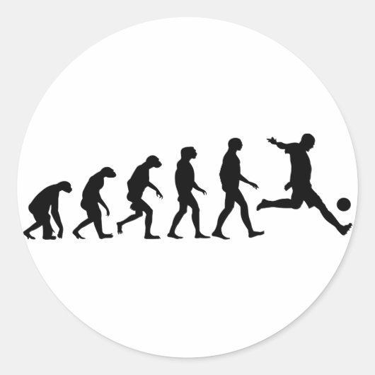 サッカーの進化 ラウンドシール (正面)
