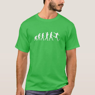 サッカーの進化w tシャツ