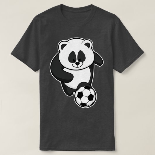 サッカーの選手としてのパンダ Tシャツ (デザイン正面)
