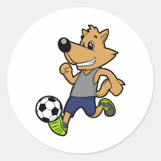 サッカーの選手として犬 ラウンドシール (正面)
