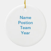 サッカーの選手のオーナメントのテンプレート セラミックオーナメント (裏面)