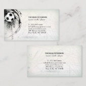 サッカーの選手のコーチのフットボールの球によって飾られるカード 名刺 (正面/裏面)