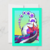 サッカーの選手のテーマのパーティの招待状の招待 招待状 (正面)