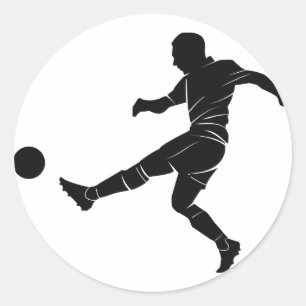 サッカーの選手のフットボールのスポーツの状況の蹴り ラウンドシール