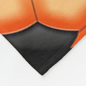 サッカーの選手の名前が付いたオレンジと黒のカバー フリースブランケット (角)