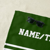 サッカーの選手の名前数チーム名前のカスタム ビーチタオル (インサイチュ)