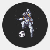 サッカーの選手ファン宇宙の宇宙飛行士 ラウンドシール (正面)